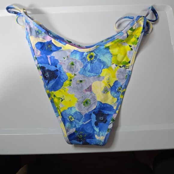 Aerie Floral Purple Cheeky Bikini Large - Picture 3 of 5